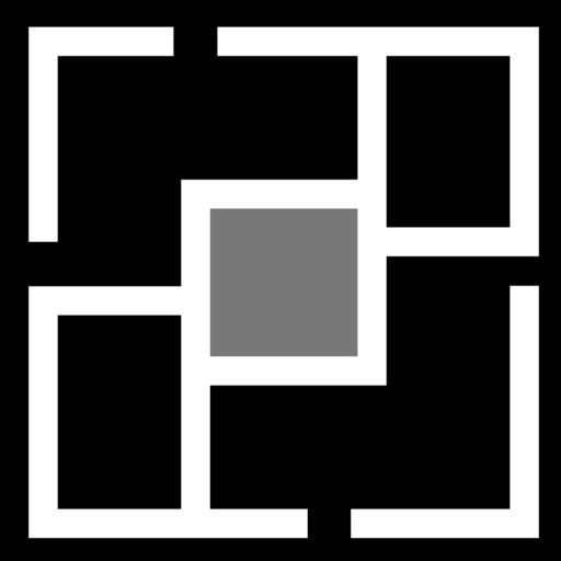 site logo - a white maze-like square block against a black background, with a grey square middle